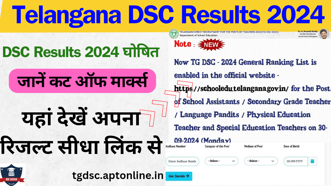 Telangana DSC Results 2024